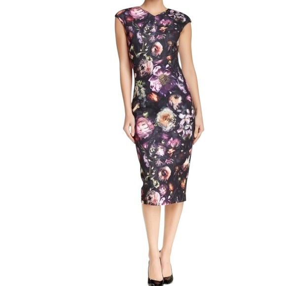 Ted Baker London Rasie Shadow Floral Sheath Bodycon Dress Women’s US6 - Picture 5 of 16